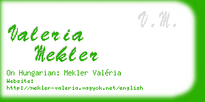 valeria mekler business card